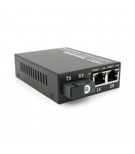 2х портовий медіаконвертор ONV-0110S-SCX-S2-B, 2*100М RJ45 + 1*SC порт (1310/1550nm, 20km)