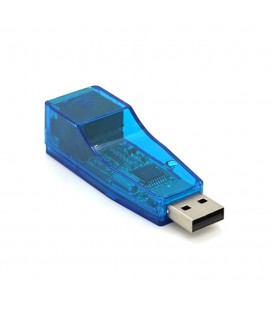 Контролер USB 2.0 to Ethernet - Мережевий адаптер 10/100Mbps, Blue, BOX