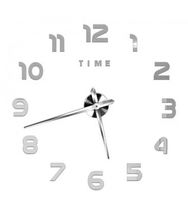 Настінний 3D годинник ZH172510, 90cm, Silver
