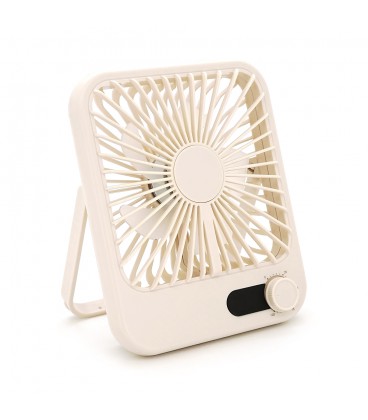 Портативний настільний вентилятор YT-1723, регулювання потужності диммером, 185х145мм, вбудований аккум, USB кабель, Mix Color, 