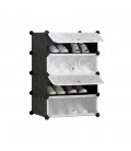 Шафа для взуття пластикова MPA1-4, 39х37х76см, Black, Box