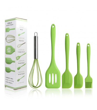 Кухонний набір 5 предметів, віночок, 3 лопатки, пензель, Green