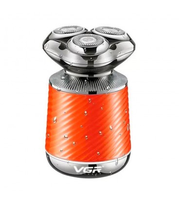 Електробритва VGR V-391 ORANGE, 3 насадки, IPX7, LED display, Box