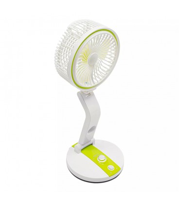 Портативний настільний вентилятор HB-2019, R*180мм, диммер, вбудований акумулятор 4V 1600mAh, USB кабель, Box