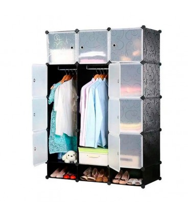 Шафа для речей пластикова MP28-51A, 102х37х76см, Black, Box