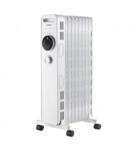 Радіатор масляний KUMTEL KUM-1225S, 2000 Вт (3 режими: 800/1200/2000 Вт), 9 ребер, 20 м², 640×480×250мм, White, Box