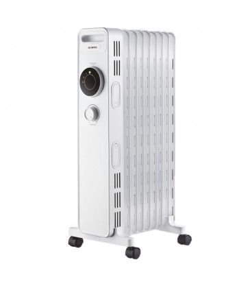 Радіатор масляний KUMTEL KUM-1225S, 2000 Вт (3 режими: 800/1200/2000 Вт), 9 ребер, 20 м², 640×480×250мм, White, Box