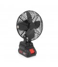 Вентилятор 6", з Li-Ion акумулятором 21V + перехідник, Black, Box 185х185 мм, 1,10 кг