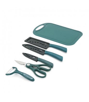 Набір ножів BUKK-1, 6 предметів, Green, Вох