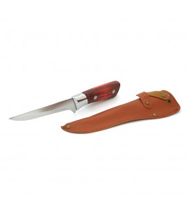 Нож L для разделки мяса 260*20мм, деревянная ручка, Чехол