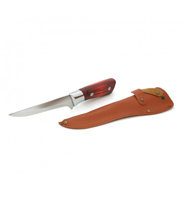 Ніж L для обробки м'яса 260*20мм, дерев'яна ручка, Чохол