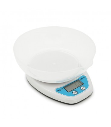 ¶Ваги точні кухонні з круглою чашкою YT-129, 0,001-5 кг, живлення 2 батарейки АА, Box