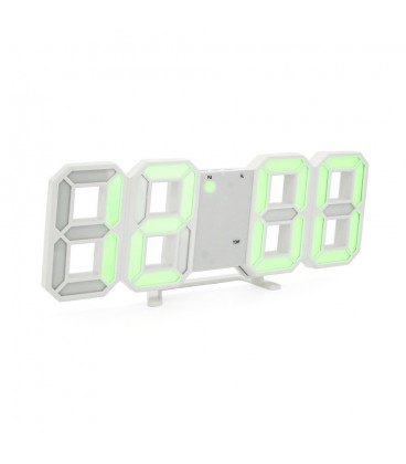 Електронний годинник VST-LY1089, будильник, живлення від кабелю 220V, Green Light, Box