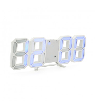 Електронний годинник VST-LY1089, будильник, живлення від кабелю 220V, Blue Light, Box