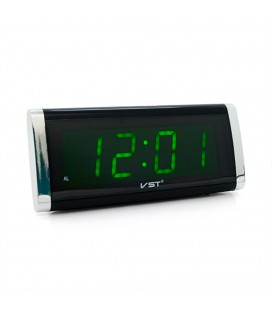 Электронные часы VST-730, будильник, питание от кабеля 220V, Light Green Light
