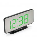 Електронний годинник VST-888Y Дзеркальний дисплей, з датчиком температури та вологості, будильник, живлення від кабелю USB, Gree