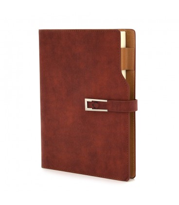 Щоденник Югторг ФІРМОВИЙ 2022, коричневий на металевій застібці