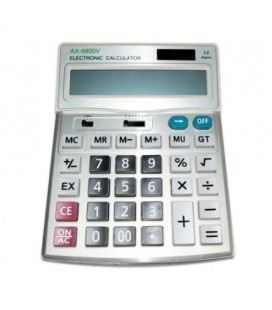 Калькулятор AX 9800V, 31 кнопка, сріблястий, розміри 200х155х50, Box