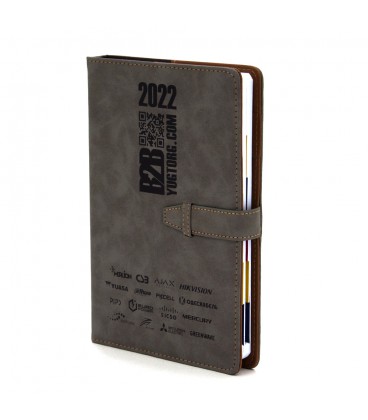 Щоденник Югторг ФІРМОВИЙ 2022, сірий на застібці