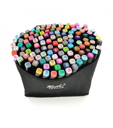 Набір двосторонніх скетч-маркерів для малювання Touch 120шт