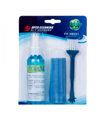 Набір для чистки екрану та клавіатури 3 в 1: спрей + щітка + серветка з мікрофібри Handboss, Q150