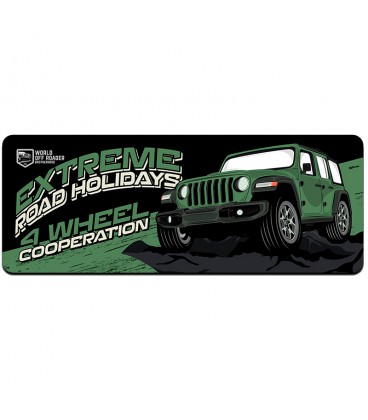 Килимок 300*700 тканинний Extreme road holidays з боковою прошивкою, товщина 2 мм, Dark green, Пакет