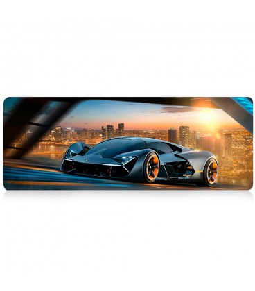 Килимок 300*700 тканинний Lamborghini з боковою прошивкою, товщина 2 мм, Black, Пакет