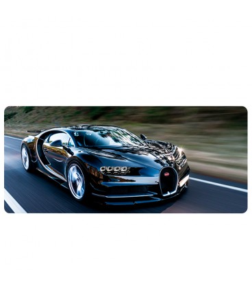 Килимок 300*800 тканинний Bugatti Chiron з боковою прошивкою, товщина 3 мм, Black, Пакет