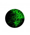 Килимок 200*200 мм тканинний RAZER 3 з боковою прошивкою (круглий), товщина 2 мм, колір Black/Green, Пакет