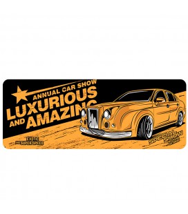 Коврик 300*700 тканевой Luxurious and Amazinc с боковой прошивкой, толщина 2 мм, цвет Dark yellow, Пакет