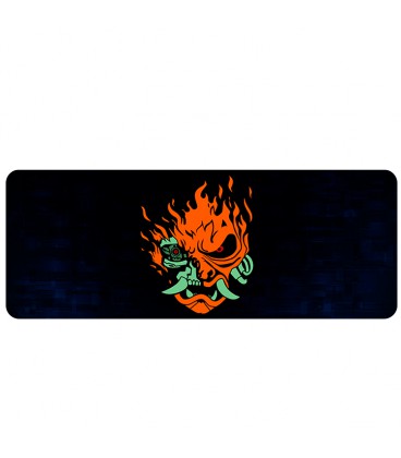 Килимок 300*600 тканинний Cyberpunk Fire Skull з боковою прошивкою, товщина 2 мм, Пакет