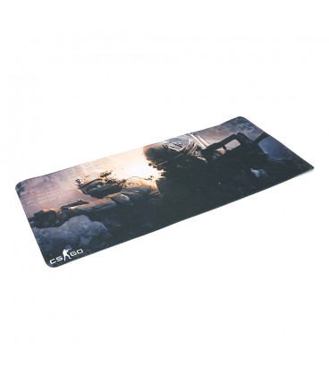 Коврик 300*700 тканевой CS Two Fighter с боковой прошивкой, толщина 2 мм, цвет Black/Red, Пакет