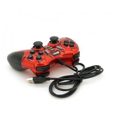 Геймпад Brazzers BR-8700 провідний для ПК, USB 2.0, Red, Blister