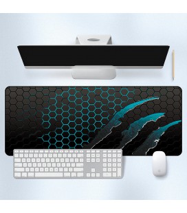 Коврик 300*800 тканевой Honeycomb с боковой прошивкой, толщина 2 мм, цвет Black/Blue, Пакет