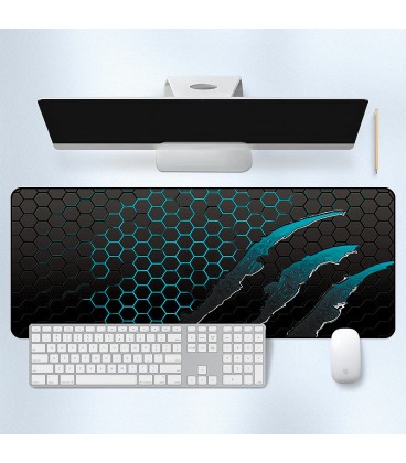 Килимок 300*800 тканинний Honeycomb з боковою прошивкою, товщина 2 мм, колір Black/Blue, Пакет