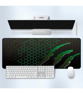 Коврик 300*800 тканевой Honeycomb с боковой прошивкой, толщина 2 мм, цвет Black/Green, Пакет