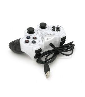 Геймпад Brazzers BR-8600 проводной для ПК, USB 2.0, Double Shock, White, Blister