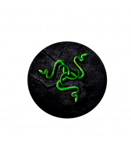 Килимок 220*220 мм тканинний RAZER 11 з боковою прошивкою (круглий), товщина 3 мм, колір Black/Green, Пакет