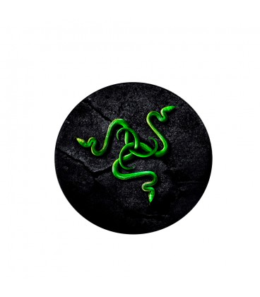 Килимок 220*220 мм тканинний RAZER 11 з боковою прошивкою (круглий), товщина 3 мм, колір Black/Green, Пакет