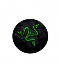 Килимок 220*220 мм тканинний RAZER 11 з боковою прошивкою (круглий), товщина 3 мм, колір Black/Green, Пакет