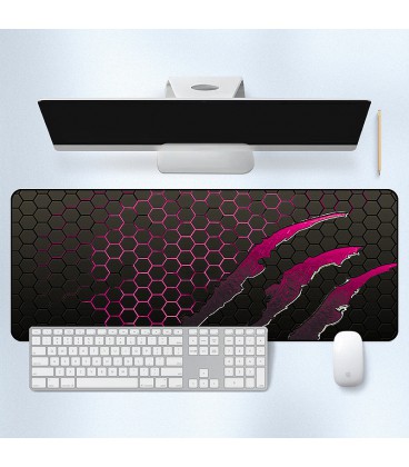 Килимок 300*800 тканинний Honeycomb з боковою прошивкою, товщина 2 мм, колір Black/Pink, Пакет