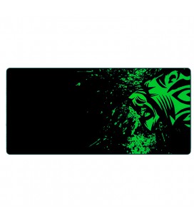 Коврик 300*700 тканевой Green tiger с боковой прошивкой, толщина 2 мм, Black, Пакет