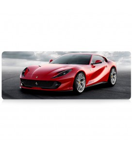 Коврик 300*700 тканевой Ferrari 812 superfast с боковой прошивкой, толщина 2 мм, Red, Пакет