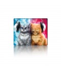 Килимок 250*300 тканинний Cats in headphones, з боковою прошивкою, товщина 2 мм