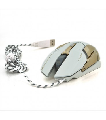 Миша дротова iMICE V6, 6 кнопок, 800/1200/2400/3600 DPI, Led Lighting, 1,3 м, Win7 / 8/10 Mac OS, white, COLOR BOX, Q40