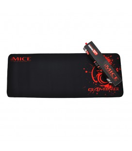 Коврик 300 * 800 для миші iMICE PD-03 тканевий з боковою прошивкою, товщина 4 мм, Black-red, Color Box
