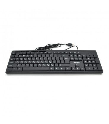 Клавиатура USB JEDEL K52, длина кабеля 170см, (Eng/Укр/Рус), (483х188х35 мм) Black, 104к, Q20