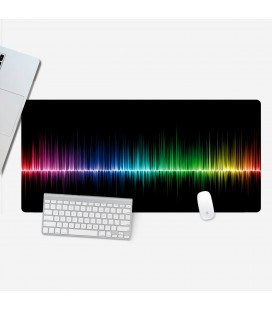 Коврик 300*800 тканевой 'Colorful sound waves' с боковой прошивкой, толщина 2 мм, Пакет