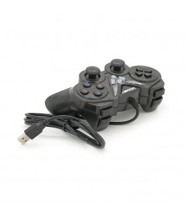 Геймпад проводной для ПК USB-908 USB 2.0 Double Shock (Black), Blister