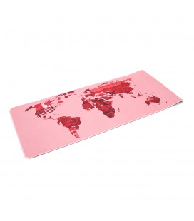 Коврик 300*700 тканевой Карта мира с боковой прошивкой, толщина 2 мм, цвет Pink, Пакет